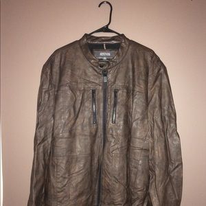 Kenneth Cole Reaction Vin Leather Jacket NWT 2XL